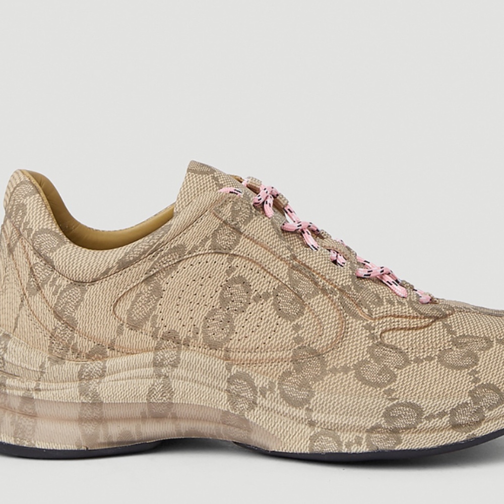 Gucci Women's GG Print Low Top Sneakers, 38, NIB